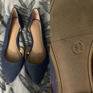 Denim flats